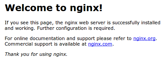 Default Nginx Page